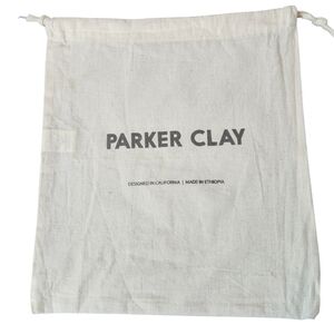 Parker Clay Natural Cotton Drawstring Dust Bag 13.5 x 15